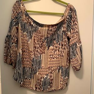 NWOT. Veronica M.  Off the shoulder sexy blouse with 3/4 bell like sleeves